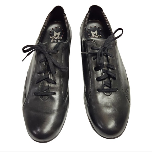 Mephisto Cool Air Jet Black Leather Walking Shoes Size 10 US / 7.5 EU - Picture 2 of 12